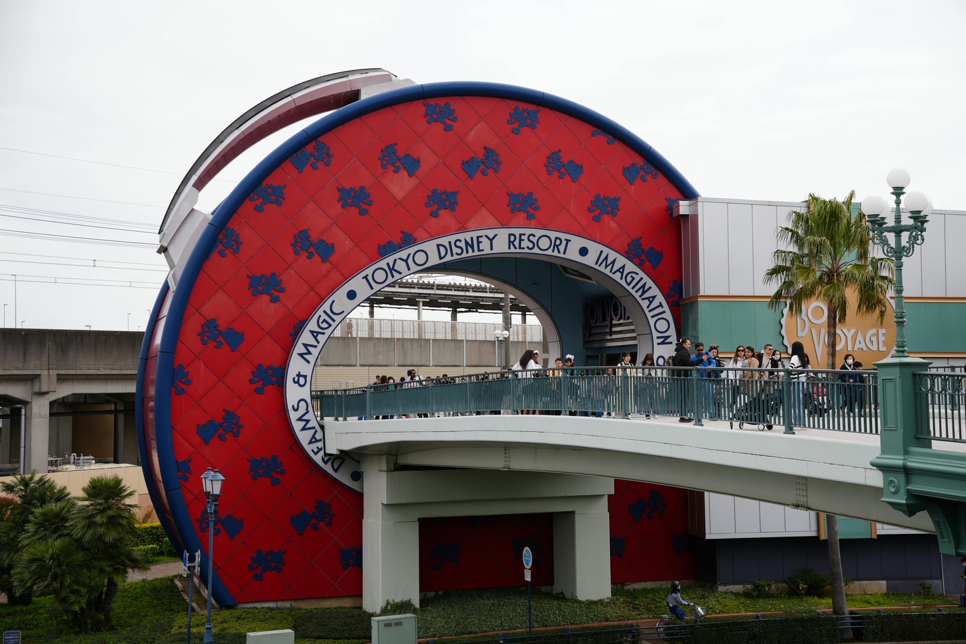 Disney Resort Line monorail connecting Tokyo Disney Resort parks and hotels, Urayasu, Japan